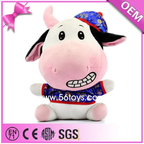 PP cotton stuffing customize funny cow stuffed animal stuffed cow plush toy