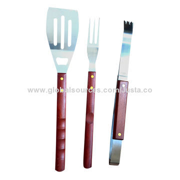 Red Wooden BBQ Set, 1.5mm Thickness