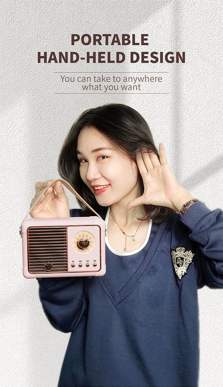 Hm11 Plus Bluetooth Retro Speaker 10 Png