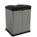 Stainless Steel Recycling Bin with Plastic Lids