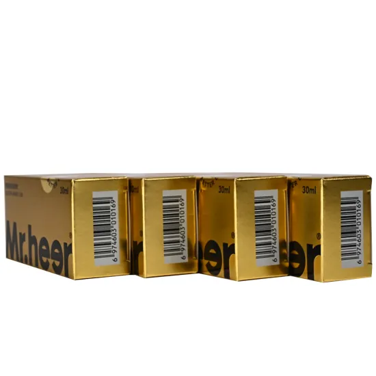 Packaging box gold, silver and white card printing