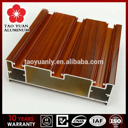 Hot sales of wood aluminum doors and windows profiles