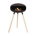 Indoor Smokeless Black Portable Ethanol Fireplace