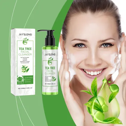 Tea Tree Oil-based Facial Products: Refreshing Oil Control, Cleansing Gel, and Moisturizing Cleanser