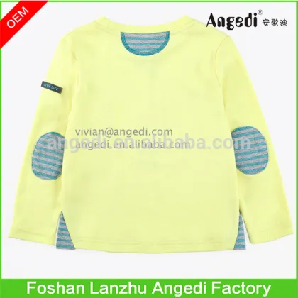 Kids wear Boys clothing long sleeve jumper contrast color Graphic top