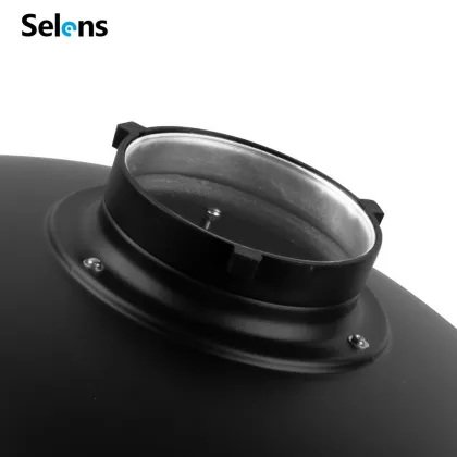 Selens 42cm Silver Beauty Dish with Bowens Mount and Grid for Flash Photography