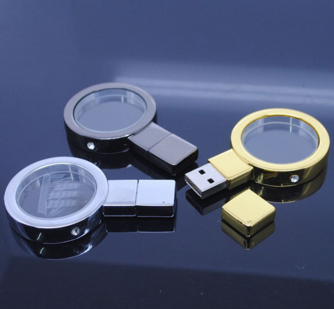 Hot 2021 New Design Round Crystal USB flash USB