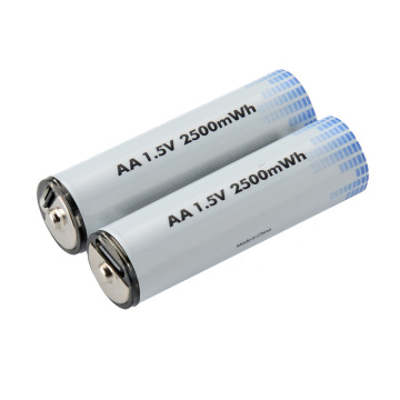 Factory Wholesale OEM Rechargeable Lithium AA Battery 2500mWh Li-ion USB Type C