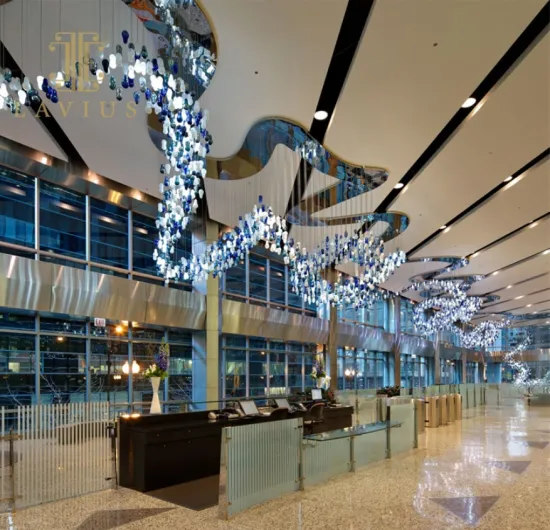 Large lobby chandelier project design