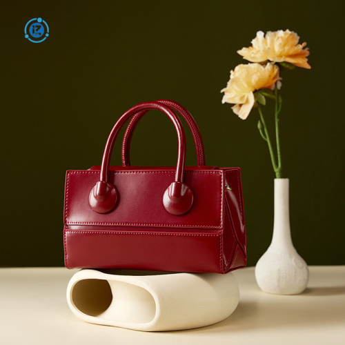 Leather Lining Handbag for Women Vintage Plain Handbag