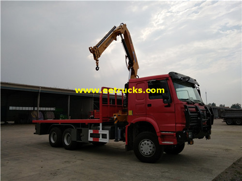 Sinotruk 10 gurudumu 12ton lori cranes