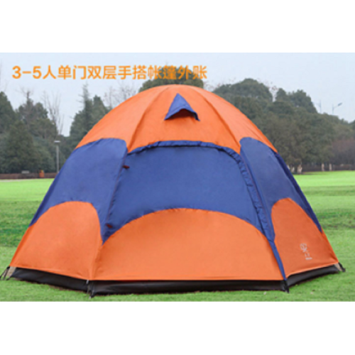 Single door double layer hand tent