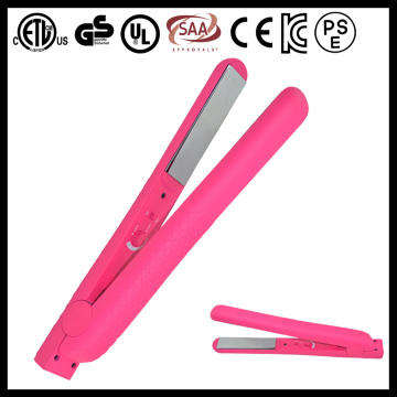 100-240V 450 degree PTC heater swivel cord led electric 1 inch titanium hair flat iron