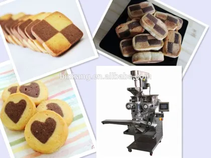 Small double color fortune cookie biscuit making machine