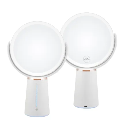 Modern Led White Desk Mirror With Lights