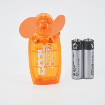 Mini draagbare plastic batterij bediende handheldventilator