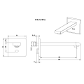 Tap sensor de parede cromado ○