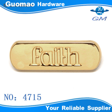 Egraved letter decorative custom metal logo metal labels