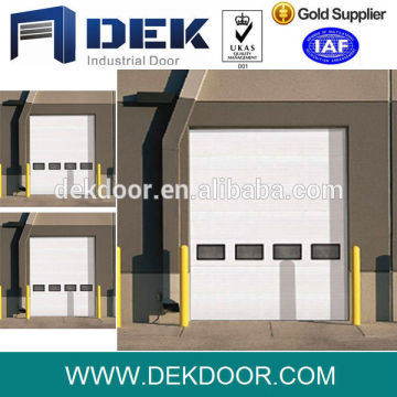 Automatic finished surface sectional overhead door