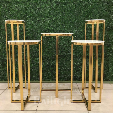Bailight Round Wedding Cake Stands for Decoration and Display
