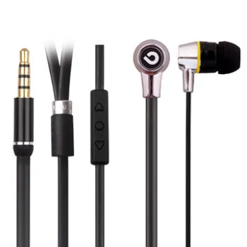 Noise-cancelling 3.5mm plug earphone with mic
