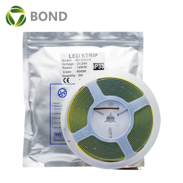Cob LED Strip Light 3 Years Warranty 320/480 LEDs/m CE FCC 12V/24V 100ft Warm White 6500K