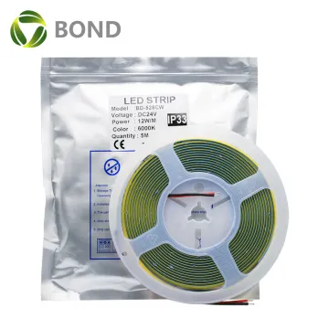 Cob LED Strip Light 3 Years Warranty 320/480 LEDs/m CE FCC 12V/24V 100ft Warm White 6500K