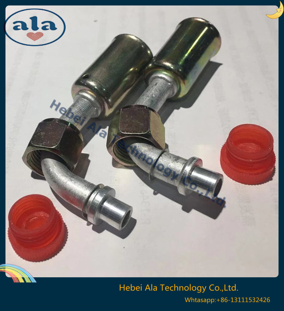 Al Joint With Iron Jacket Female O Ring Air Conditioning Fitting 90 Degree 2 Al Joint With Iron Jacket Female O Ring Air Conditioning Fitting 90 Degree 2