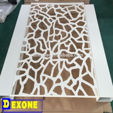 Architectural exterior decorative perforated panel for room divider