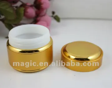 gold aluminum cosmetic cream jar