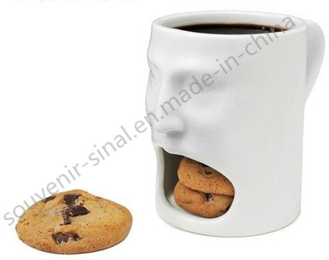 Creative Customized Coffee Mugs with Cookies, Fashion Promotion Gifts