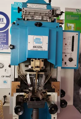 Used Italian Brustia Pneumatic Shoe Heel Lasting Machine with Automatic Heel Nailing