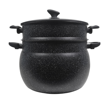 Black Luxury Metal Couscoussier Pot for Classic Kitchen Design