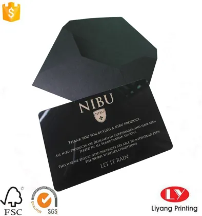 Black card wallet paper envelope card holder