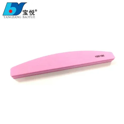 Pink Halfmoon Nail Sanding Buffer