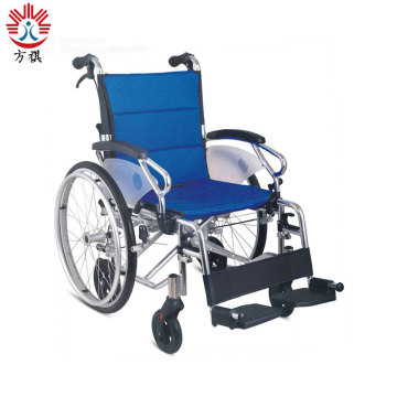 Blue aluminum framewheelchair for olderly