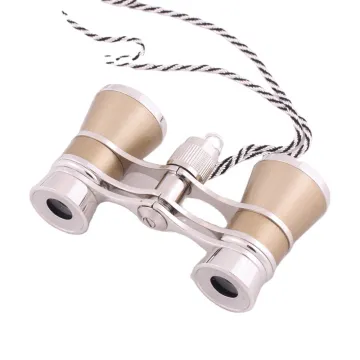 Antique Metal Chain Folding Telescope: 3x25 Opera Glasses Binoculars for Sale - Ideal Lady Gift for Opera Watching