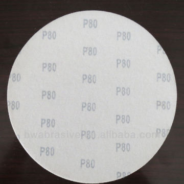 Backing sanding discs of aluminum oxide