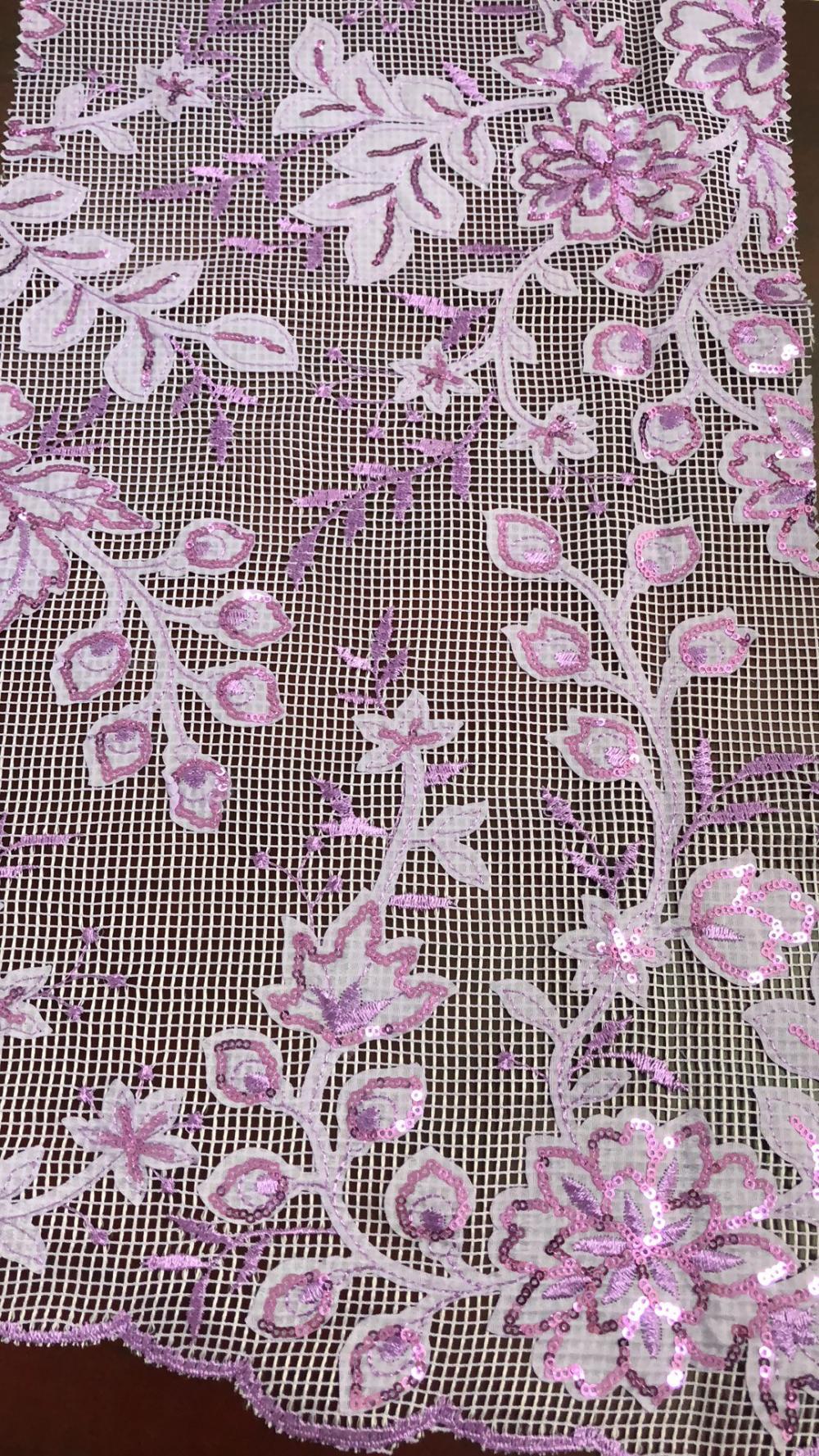 spray sequin Mesh Embroider Fabric