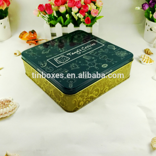 Wholesale new design big metal square tin container for gift storage