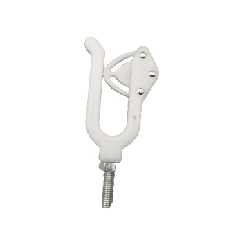 White Peach-shaped Wiring Harness Fixing Clamp - 15mm to 40mm, M6 Size