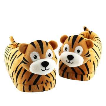 Women's Cartoon Tiger Stuffed Fluffy Slippers for Home