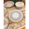 Retro green polka dot yellow tire porcelain