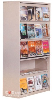 School Library Furniture Metal Magazine Shelf