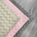 Wave Pattern Brushed Faux Rabbit Fur Fabric