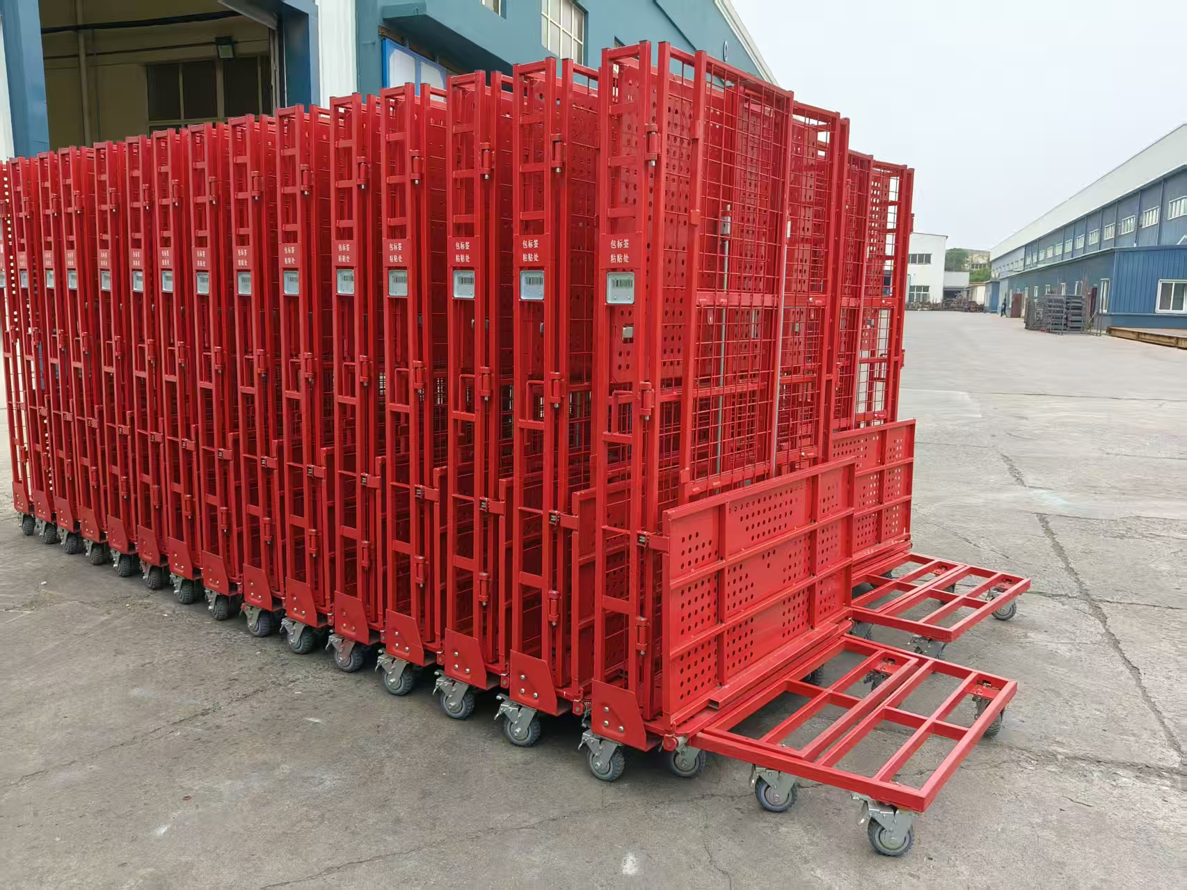 Heavy-Duty Foldable Warehouse Cage Trolleys Heavy-Duty Foldable Warehouse Cage Trolleys