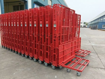Foldable Heavy Duty Warehouse Rolling Storage Cage Trolley