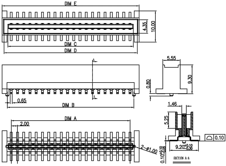 Single-slot board-to-board connectors