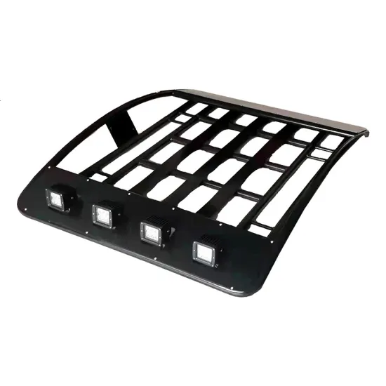 Universal Adjustable Truck Bed Rack with Red Light and Dual LED Work Lamps