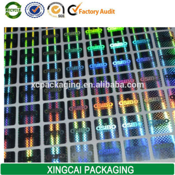3D Custom Hologram sticker with Serial number